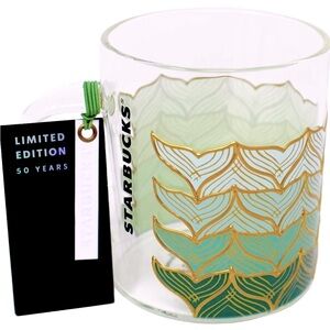 Starbucks 50th Anniversary Glass Sirens Tail Mug